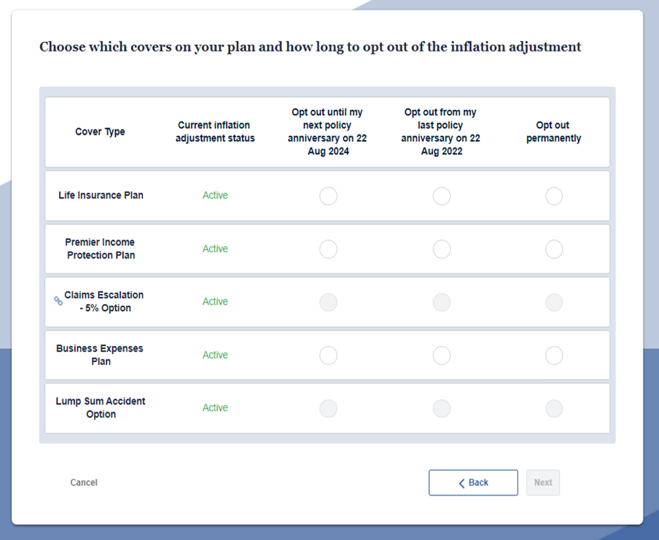 Inflation adjustment